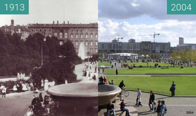 Vorher-Nachher-Bild von Berlin Lustgarten 1913/2004 zwischen 1913 und 2004